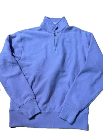 CHAMPION 00s 리버스 위브 라벤더 하프 지퍼 맨투맨