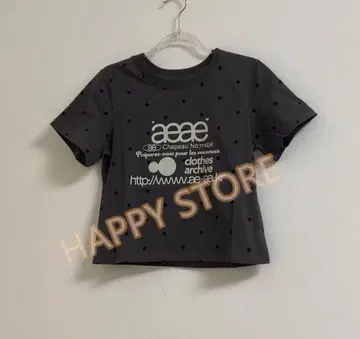 aeae 도트 무늬 반팔 T셔츠 그레이