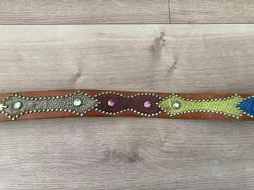 구제 의류 스터드 벨트 (스톤)