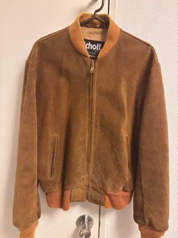 schott 스웨이드 가죽 블루종