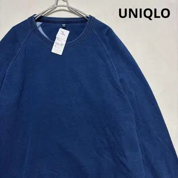 UNIQLO 인디고 염색 스웨트 셔츠 (긴팔) 3XL