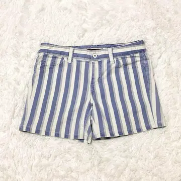 하자품 TOMMY 타미힐피거 블루 스트라이프 숏팬츠