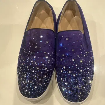 Christian Louboutin 스팽글 보라색 슬립온