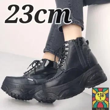 스테디셀러 새상품 23cm yosuke 통굽 하이컷 스니커즈 인기 블랙