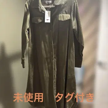 냅 타임 2022 코듀로이 셔츠 원피스 미사용 택 포함