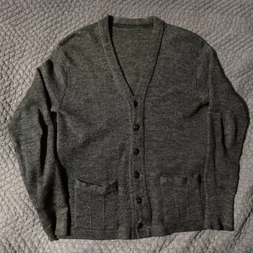빈티지 40s 다크 그레이 V넥 가디건