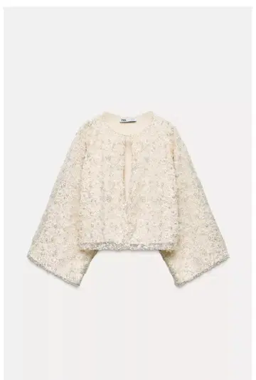 화이트 스팽글 자켓 ZARA