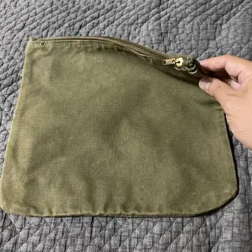 빈티지 올리브 그린 캔버스 백