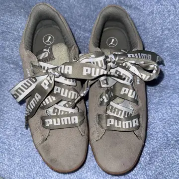 푸마 PUMA Vikky Platform 통굽 스니커즈 그레이 리본