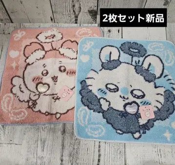 치이카와 (먼작귀) 타월 손수건 (엔젤 블루 핑크) 모몽가&카니쨩