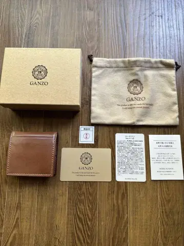 [ 미사용 새상품 ] GANZO 간조 쉘 코도반 2 코인 케이스 내추럴