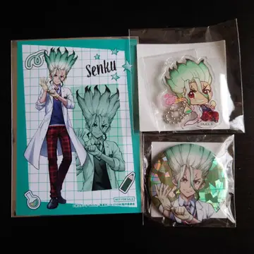 Dr.STONE 캐릭터 복권 아크링 키링 캔뱃지 브로마이드 이시가미 센쿠