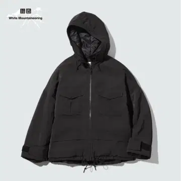 UNIQLO 하이브리드 다운 오버사이즈 파카 S 블랙 YK0490