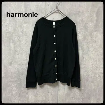 harmonie 블랙 가디건 긴팔 니트