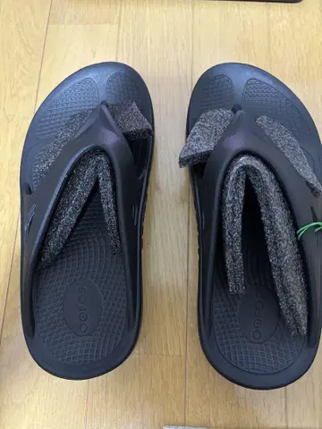 OOFOS 샌들 블랙 M4 W6 23cm