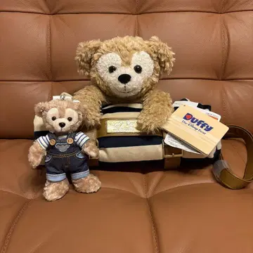 더피 봉제 인형 배지 봉제 인형 담요 2종 세트 미사용 새상품
