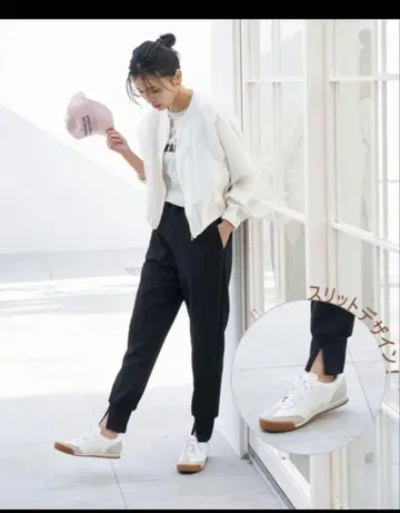 새상품급 UNFILO 앙피로 BEAUTY MOVE 최애 조그 팬츠 블랙