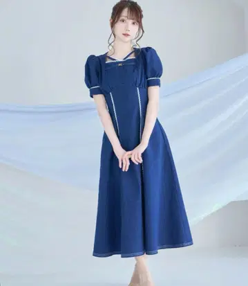 로제뮤즈 데님 원피스 네이비 2025