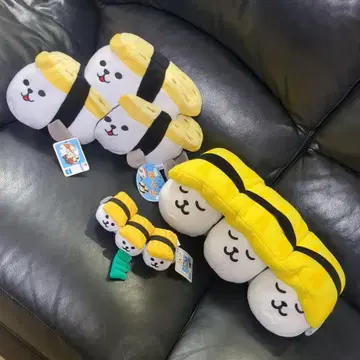 택 포함 헤이세이 레트로 스시물개 봉제 인형 3종 세트