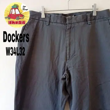 USA 구제 의류 Dockers 치노 팬츠 그레이 W34 L32 노턱