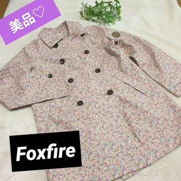 Foxfire 꽃무늬 더블 브레스트 레인코트 S 사이즈