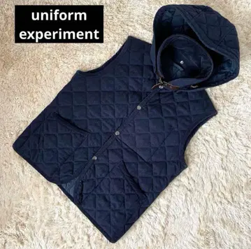 uniform experiment 퀼팅 충전솜 베스트 후드 사이즈 3