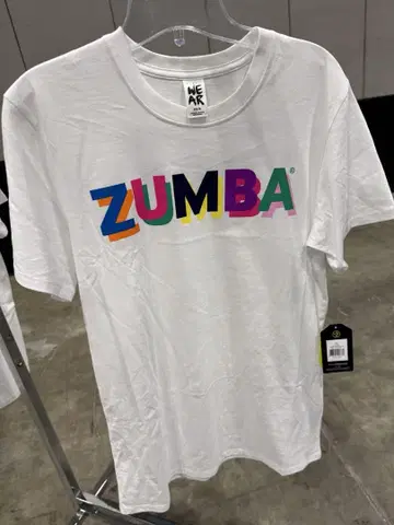 ZUMBA zincon 한정판 화이트 T셔츠 줌바 의류