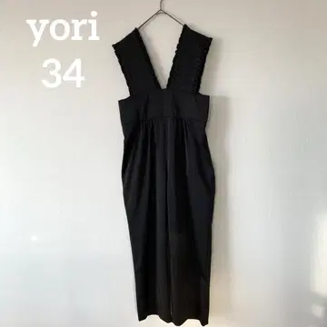 yori 요리 새틴 프릴 살로펫 블랙 34