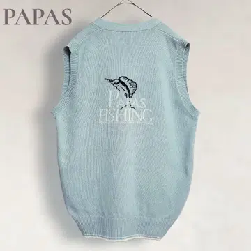 새상품급 PAPAS FISHING 니트 베스트 빈티지
