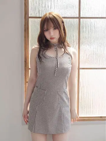 ANDMARY Natalie check mini dress