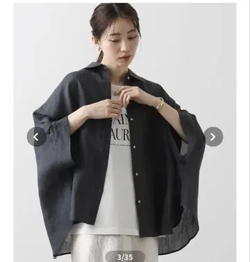 린넨 돌먼 셔츠