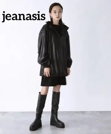 새상품급 지나시스 러스터 소프트 아노락 풀오버 블랙