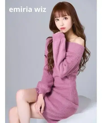 [미사용 새상품] emiria wiz 오프숄더 미니 원피스 핑크