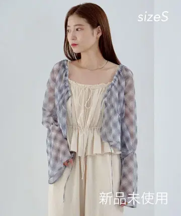 카스타네 kastane 셔링 시어 블라우스 S [미사용 새상품]