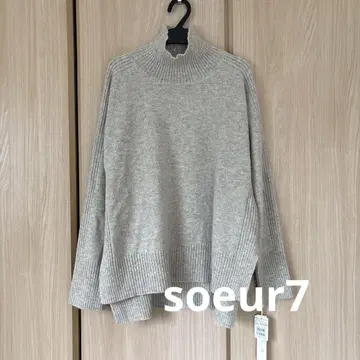 [ soeur7 ] 미사용 새상품 야마다야 리브 디자인 니트 터틀