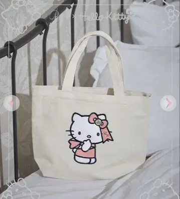 Rady Hello Kitty 토트백 내추럴x핑크