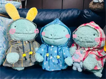 스카이블루 별 패턴 나일론 원단 카파 누오 용