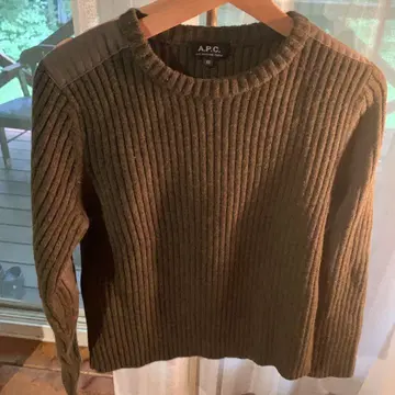 A.P.C. 리브 스웨터 XS 올리브