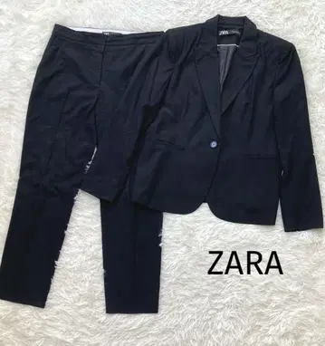 ZARA 자라 수트 테일러드 자켓 팬츠 블랙 42 38