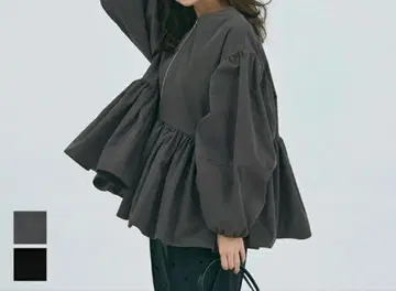 [ COCA ] 택 포함 새상품 프릴 자켓 긴팔 L 사이즈 차콜