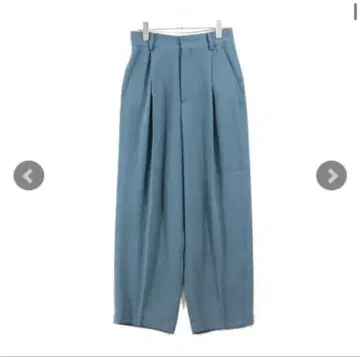 6 ROKU GEORGETTE PANTS 조젯 턱 팬츠 스카이블루