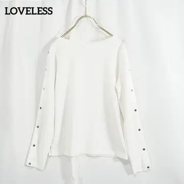 새상품급 LOVELESS 니트 스웨터 긴팔 34 화이트 여성용