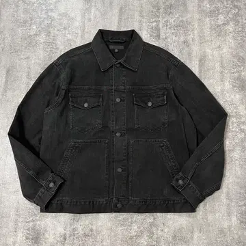 UNIQLO 데님 jacket 블랙 블랙 데님 XL