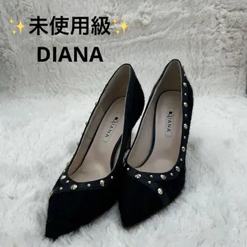 DIANA 미사용급 골드 스터드 23.5cm 하이힐