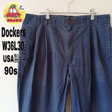 90s USA제 구제 의류 Dockers 치노 팬츠 네이비 W36 L30