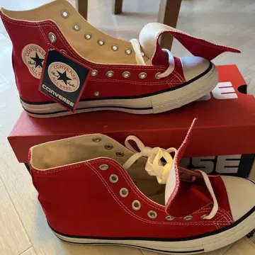 CONVERSE 하이컷 스니커즈 레드 US9