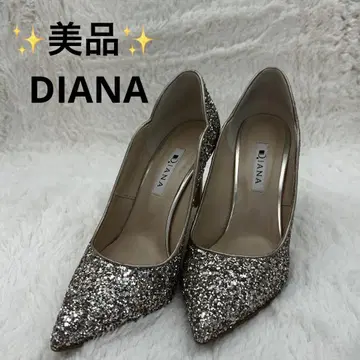 DIANA 새상품급 실버 글리터 23.5cm 하이힐