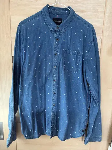 SCOTCH&SODA 도트 무늬 데님 셔츠 L