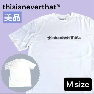 thisisneverthat 네버댓 T셔츠 반팔 여성용 화이트 구제 의류