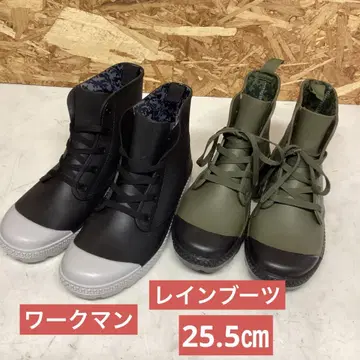 워크맨 레인부츠 2세트 블랙 카키 25.5cm ( L74 )